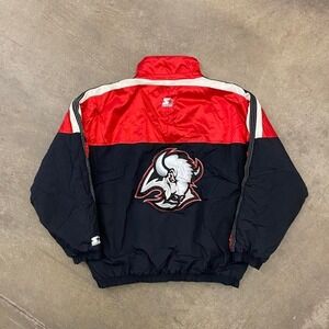 Vintage NHL Buffalo Sabres Goathead 90s Starter Center Ice Puffer Jacket XXL